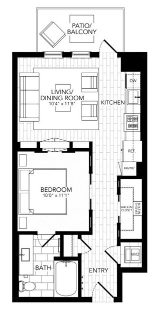 A1 Floorplan at AVE Paradise Valley, Phoenix, AZ 85032