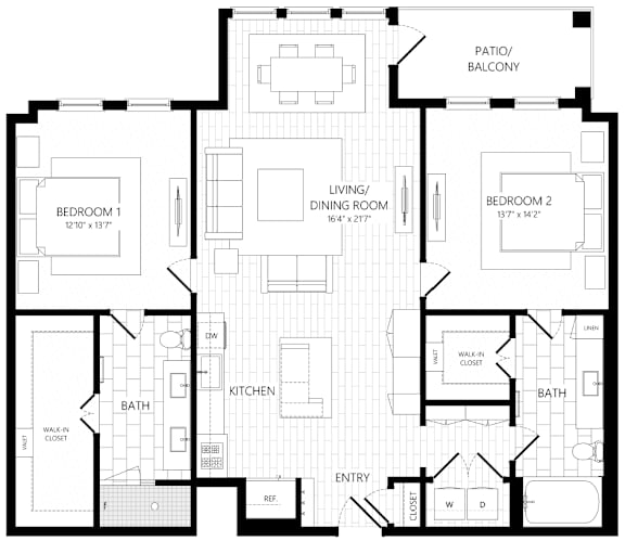 PVB13 Floor Plan at AVE Paradise Valley, Arizona, 85032
