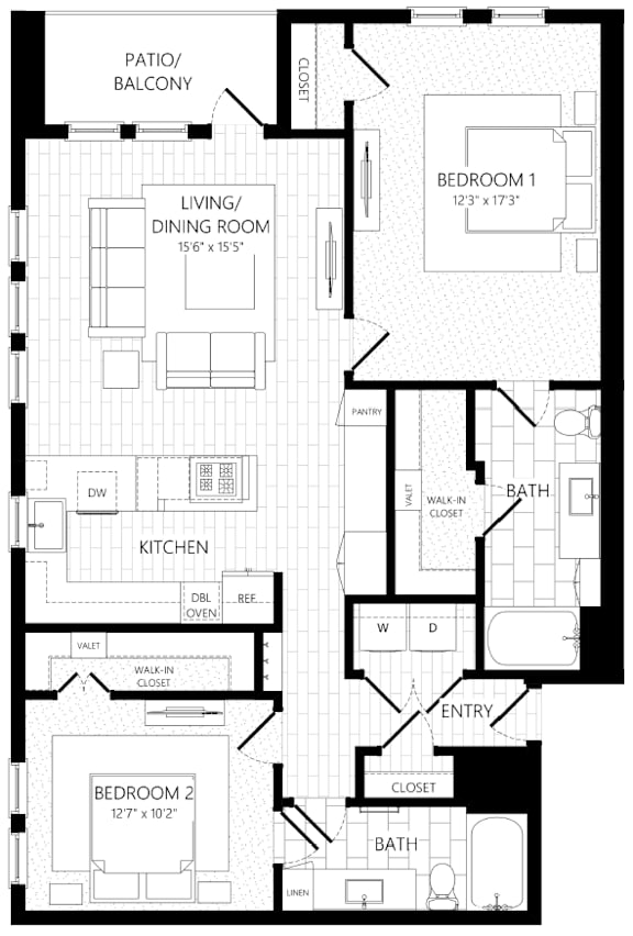 PVB23 Floor Plan at AVE Paradise Valley, Phoenix, AZ, 85032
