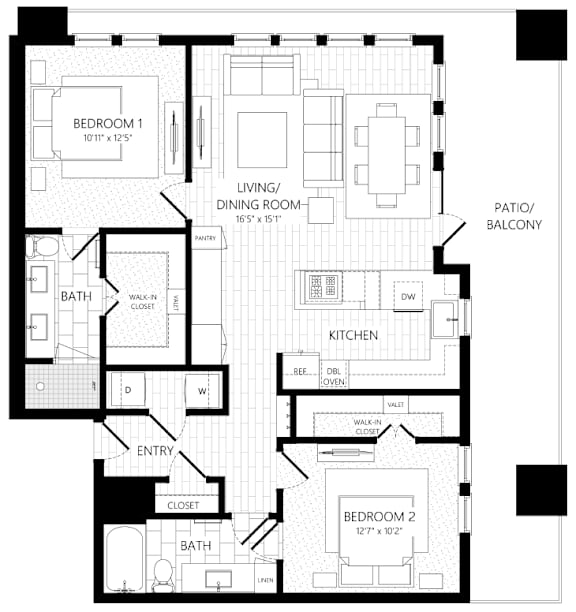 PVB27 Floor Plan at AVE Paradise Valley, Phoenix, AZ