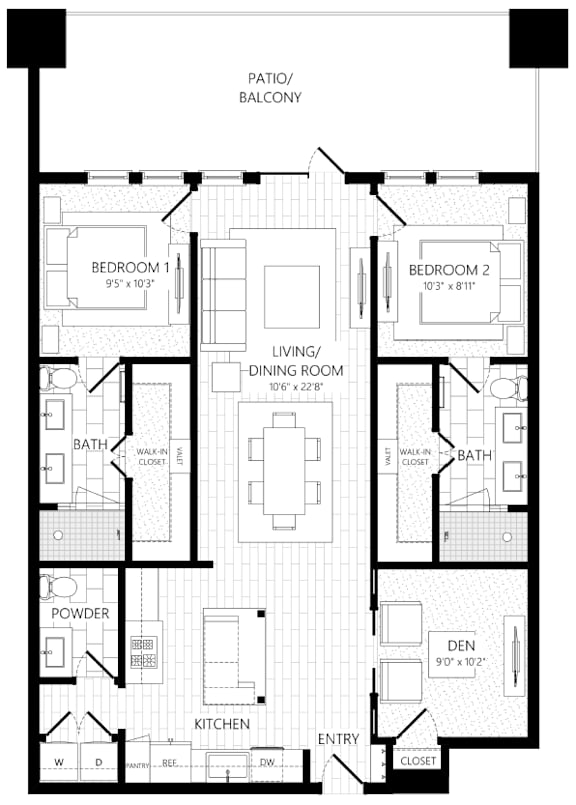 PVB29d Floor Plan at AVE Paradise Valley, Phoenix, 85032