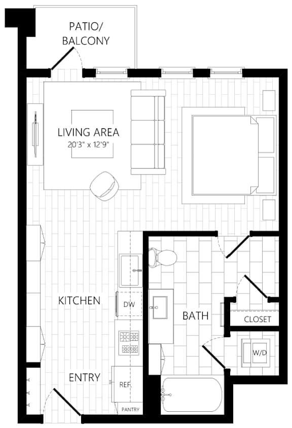 PVE5 Floor Plan at AVE Paradise Valley, Phoenix
