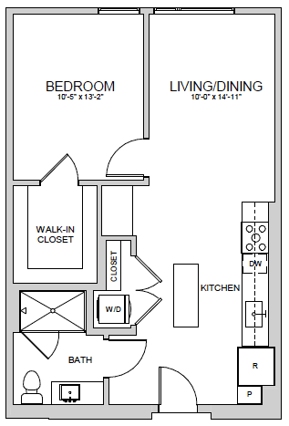 A8 Floor Plan at AVE Santa Clara, Santa Clara, 95054