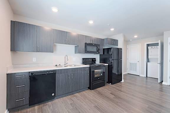 Smart practical kitchen with appliance layout at The Vista Apartments &amp; Townhomes, South Carolina, 29851