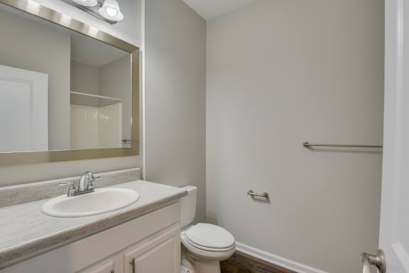 Bathroom with toilet at The Vista Apartments &amp; Townhomes, Warrenville, SC, 29851