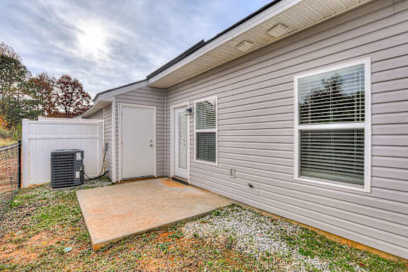 Backyard of townhome at Barrington Apartments, South Carolina, 29649