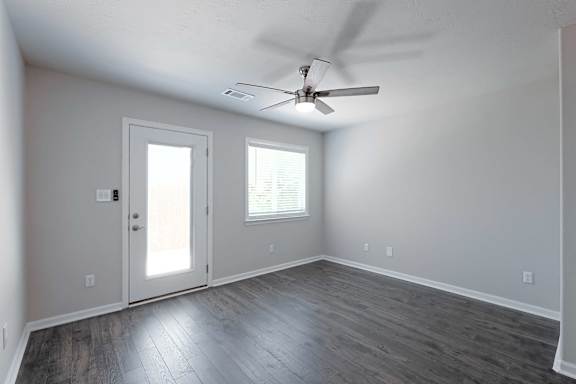 Well design glass door and window at Sanctuary Apartments and Townhomes, Augusta, GA