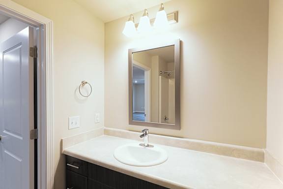 Sink and vanity at The Vista Apartments &amp; Townhomes, Warrenville, SC