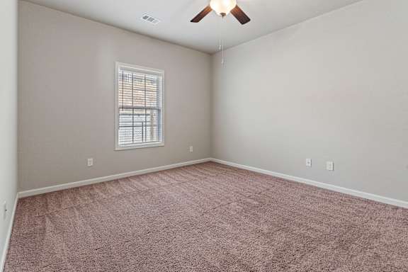Empty modern room with window and rug at The Vista Apartments &amp; Townhomes, Warrenville, SC 29851