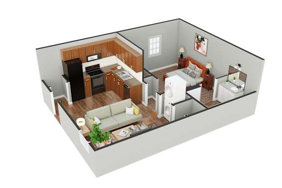 Finch Floor Plan Finch Floor Plan at The Vista Apartments & Townhomes, Warrenville