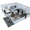 Floor Plan  2 Bed 1 bath Floorplan at Sanctuary Apartments and Townhomes, Augusta, GA