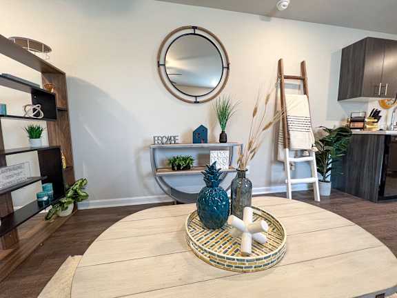 Living area in studio at The Vista Apartments &amp; Townhomes, Warrenville, SC
