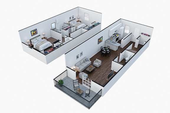 2 bed 2 bath B at Sanctuary Apartments & Townhomes, Augusta, GA, 30909