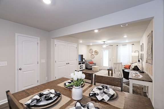 Dining Area With Living Room at Helena Springs, Georgia