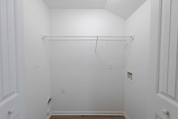 Washer/dryer closet at Sterlington Apartments, Georgia