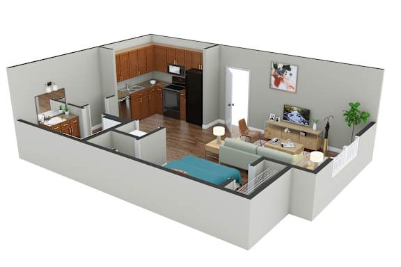 Floor Plan  Warbler Floor Plan at The Vista Apartments &amp; Townhomes, South Carolina