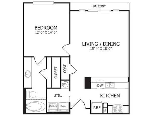 The Cobain Floor Plan The Cobain Floor Plan at The Maywood, Oklahoma City, 73104