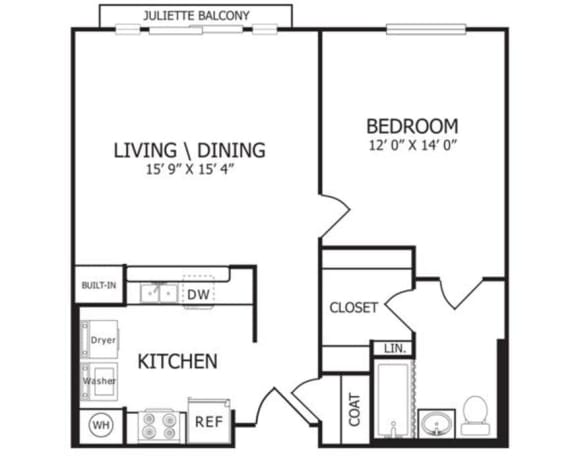 The Morrison Floor Plan at The Maywood, Oklahoma City, Oklahoma