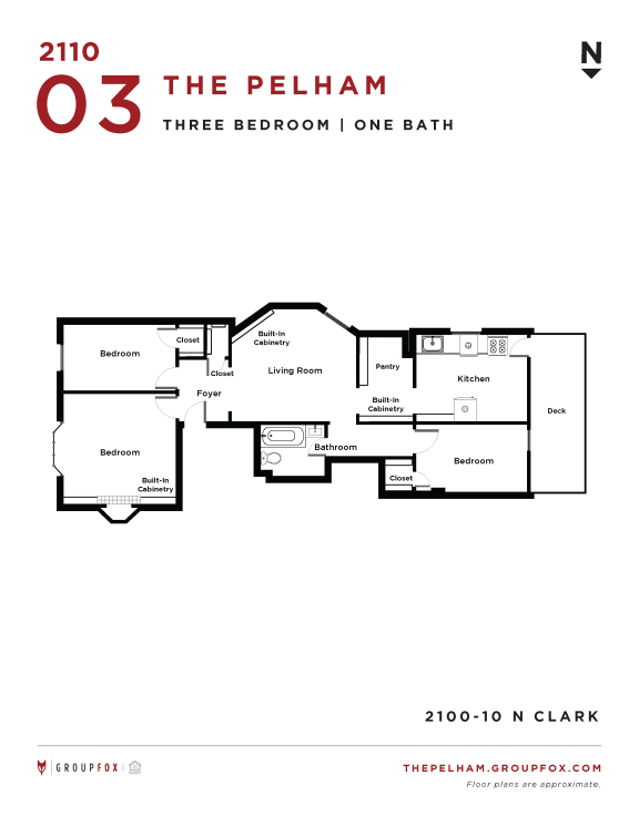 The Pelham Three Bedroom Floor Plan