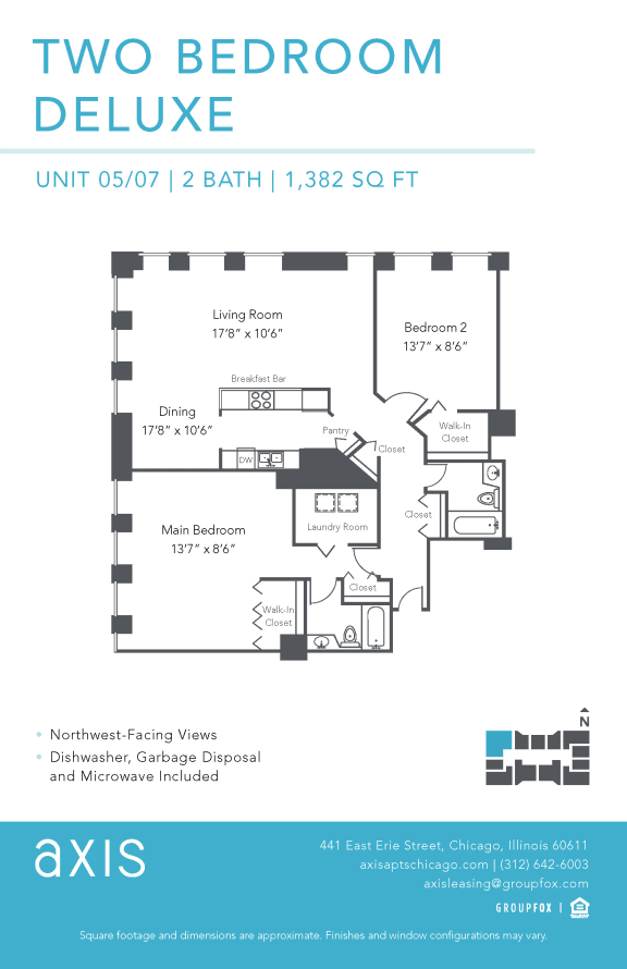Axis Two Bedroom Deluxe Apartment