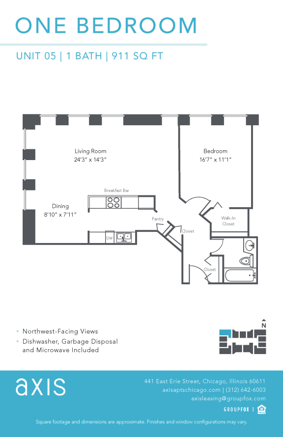 Axis One Bedroom Apartment