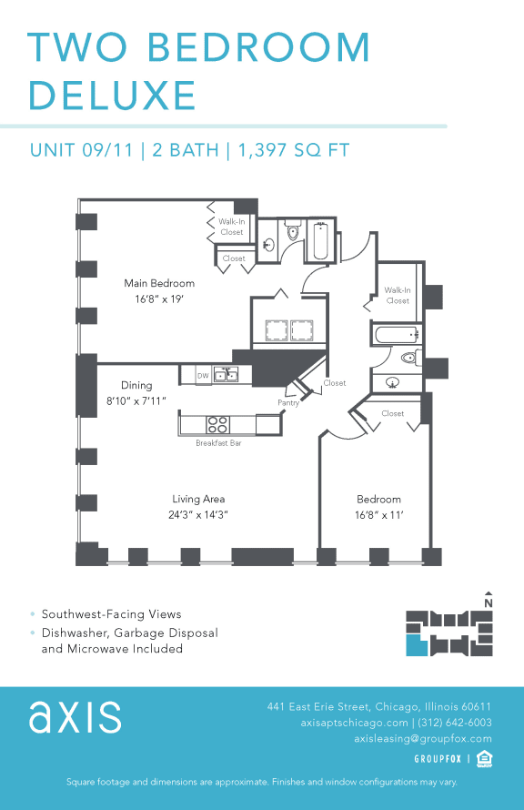 Axis Two Bedroom Deluxe Apartment