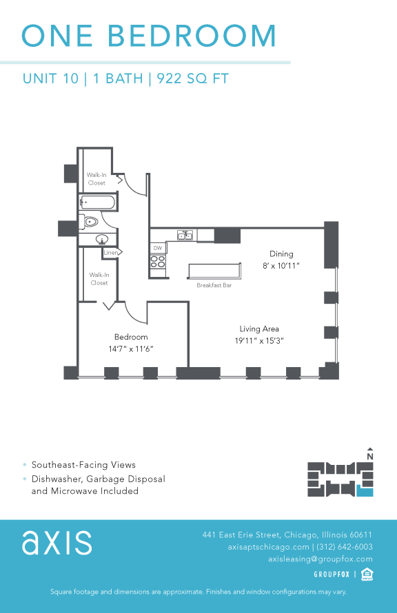 Axis One Bedroom Apartment