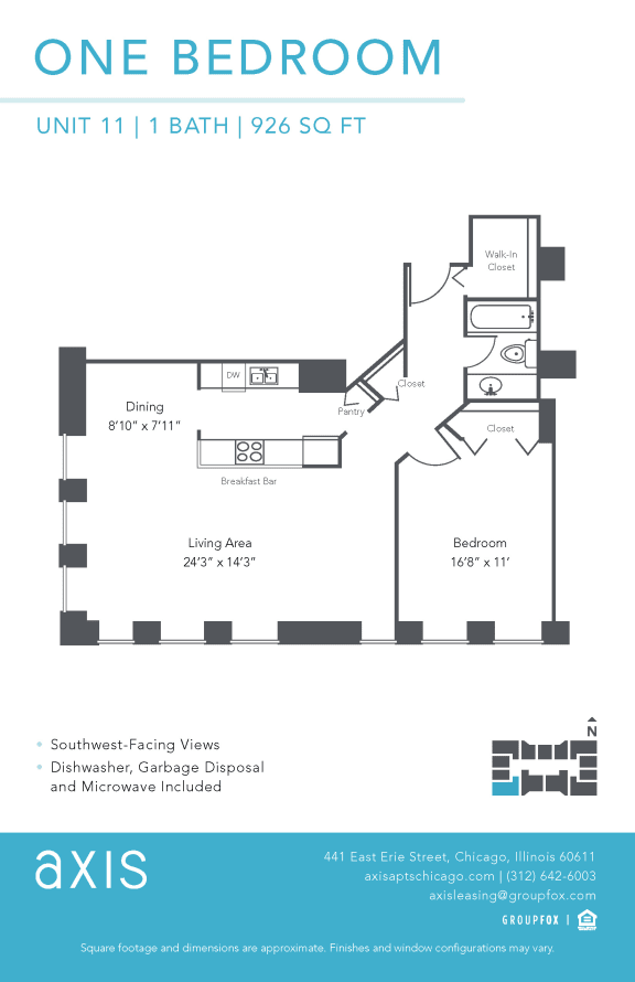 Axis One Bedroom Apartment