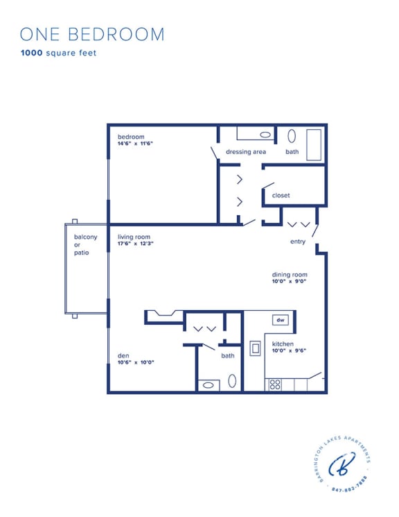 Barrington Lakes Apartments - One Bedroom