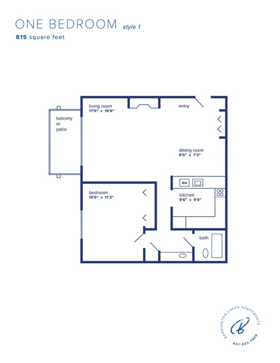 Barrington Lakes Apartments - One Bedroom
