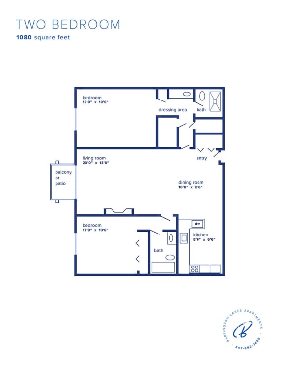 Barrington Lakes Apartments - Two Bedroom