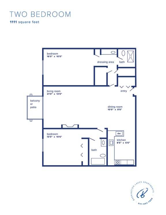 Barrington Lakes Apartments - Two Bedroom