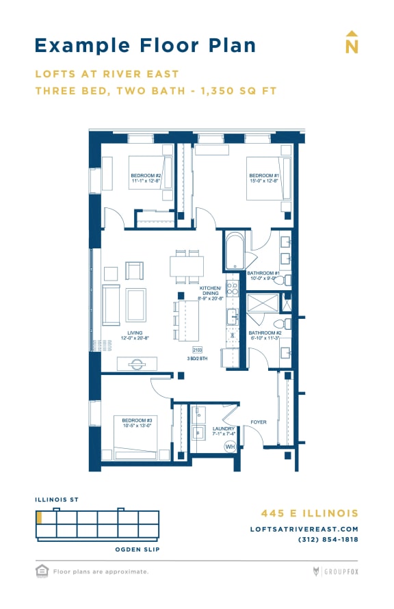 the floor plan of lofts at river east