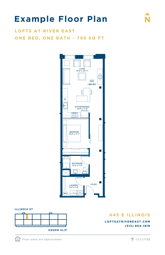 One Bedroom Loft Floor Plan