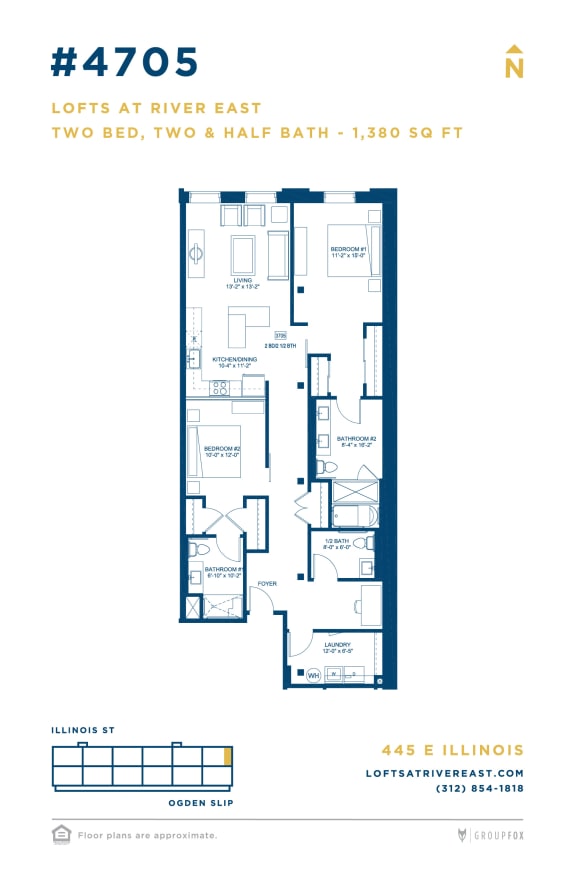 Two Bedroom Plus Den Loft Floor Plan