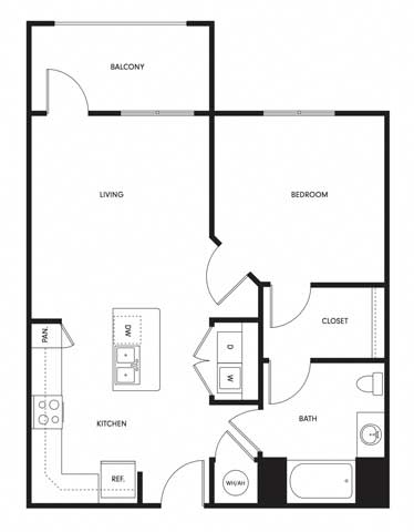 a schematic diagram floor plan studio apartments