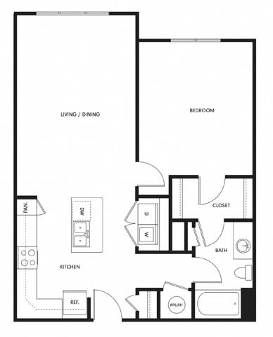 a diagram floor plan studio apartments tx