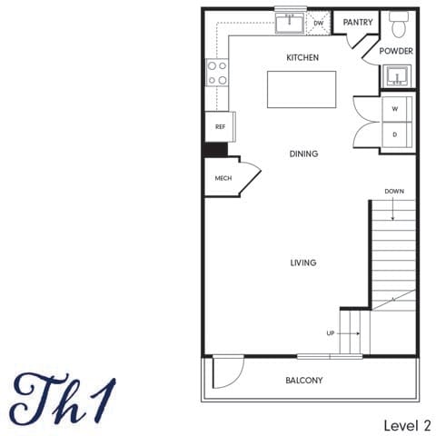 the plan of the lower level of a small house with a loft