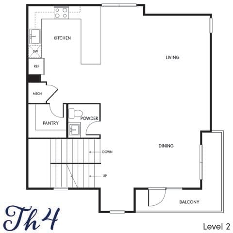the floor plan of the upper level of the house includes a bedroom and a bathroom