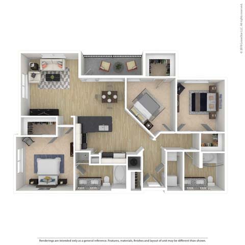 the bungalow floor plan with 1 bedroom and 1 bath