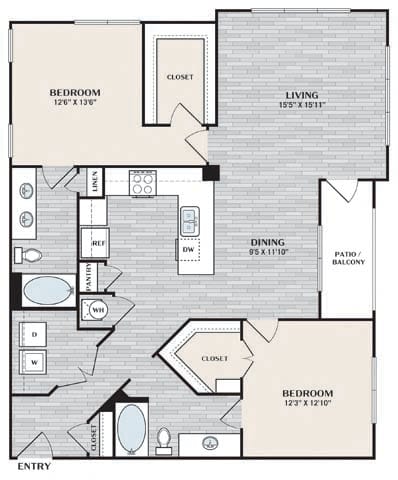 a floor plan of a room with a bedroom and a bathroom