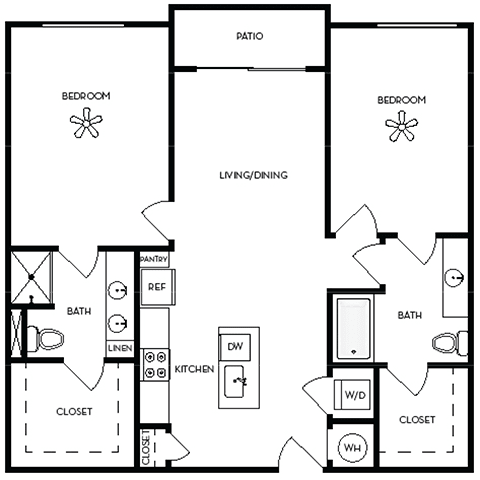 a schematic drawing of a floor plan of a house