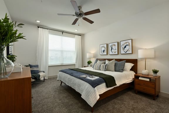 the preserve at ballantyne commons bedroom and ceiling fan