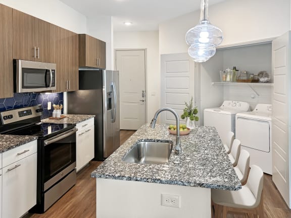 Kitchen island washer dryer