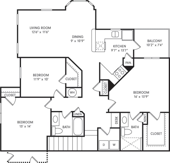  Floor Plan C1 with Garage (Upper Level)