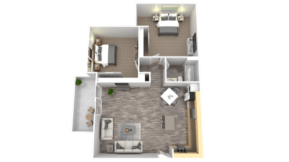Floor Plan  a floor plan of a two bedroom apartment