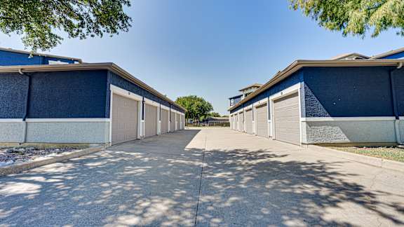 Garages at Highland Luxury Living Apartments in Lewisville, TX