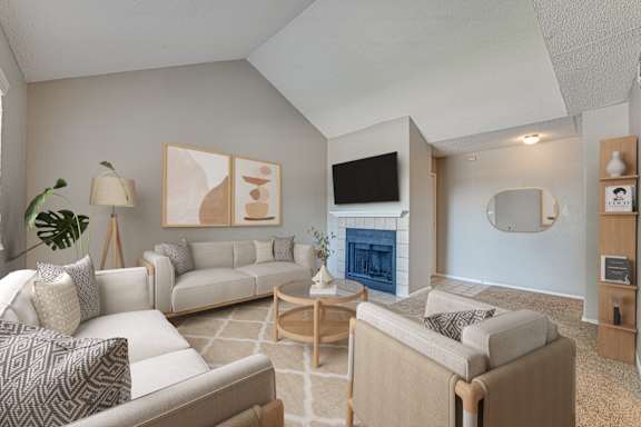 Cozy Living Room at Bardin Oaks Apartments, Arlington