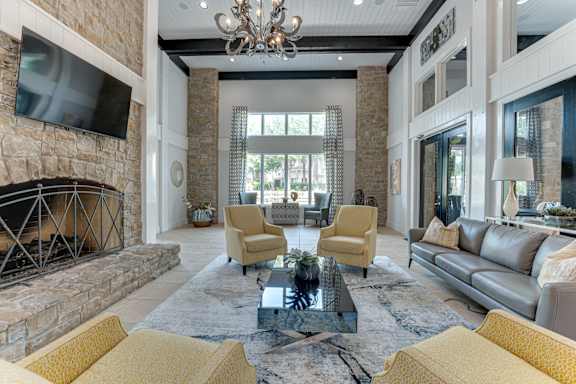 Community Lounge at The Brazos Apartments, Texas