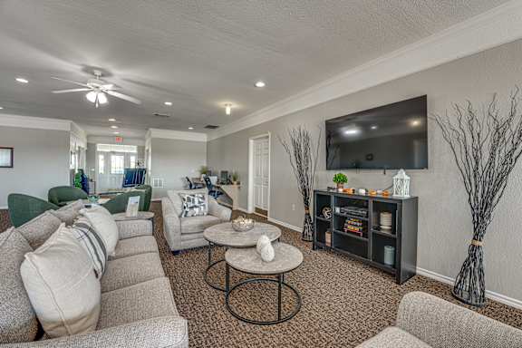 Luxury Living Room at Cleburne Terrace Apartments, Texas